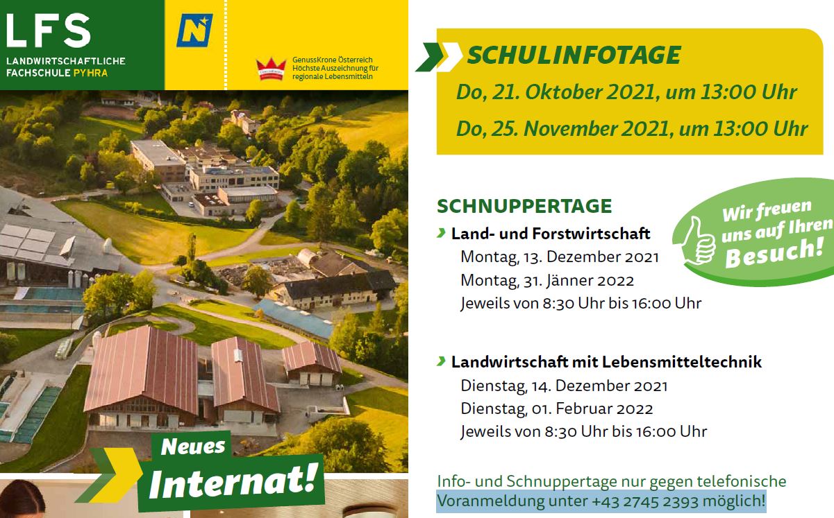 Info- und Schnuppertage Info- und Schnuppertage