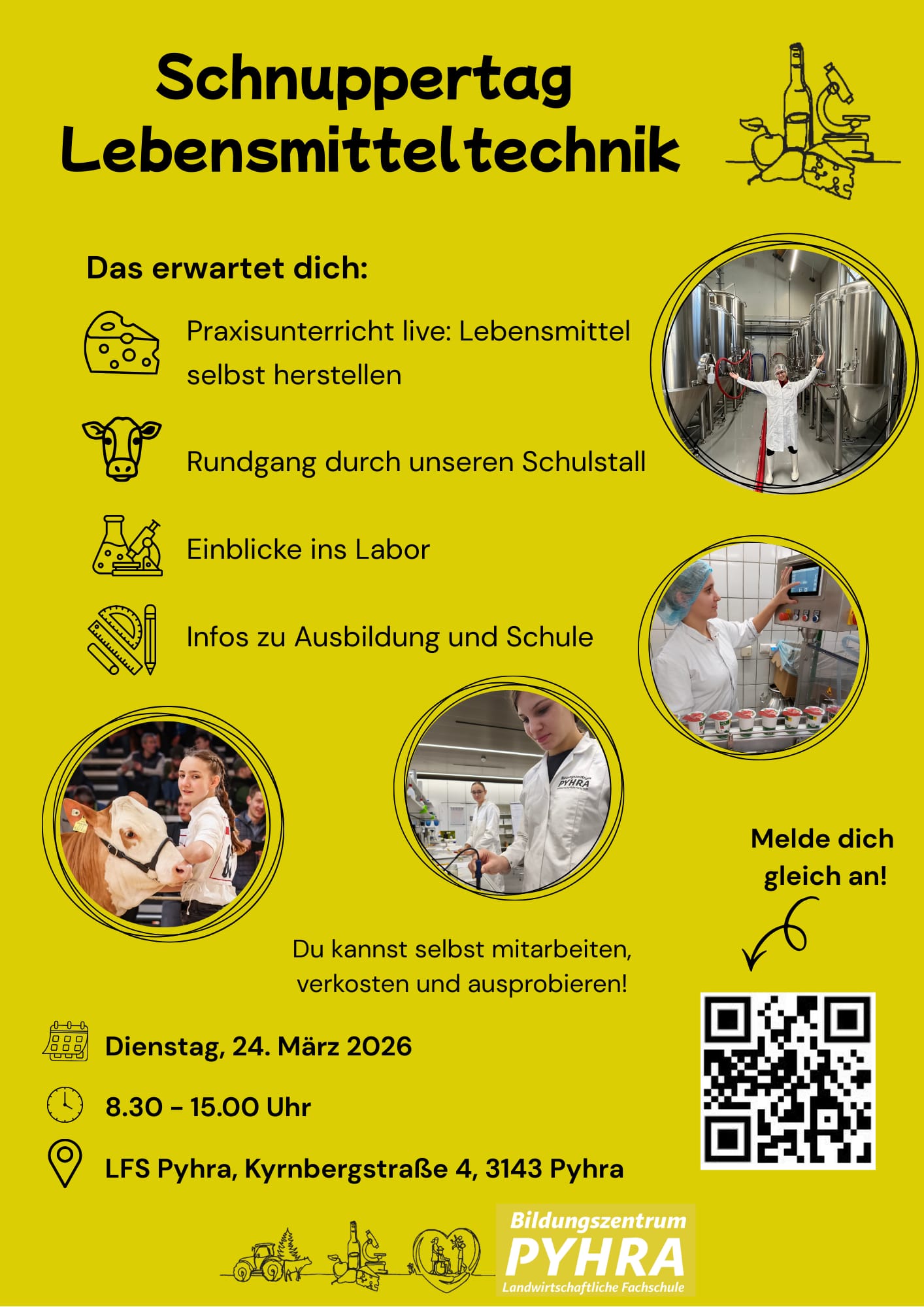 Anmeldung Schulinfo- und Schnuppertage