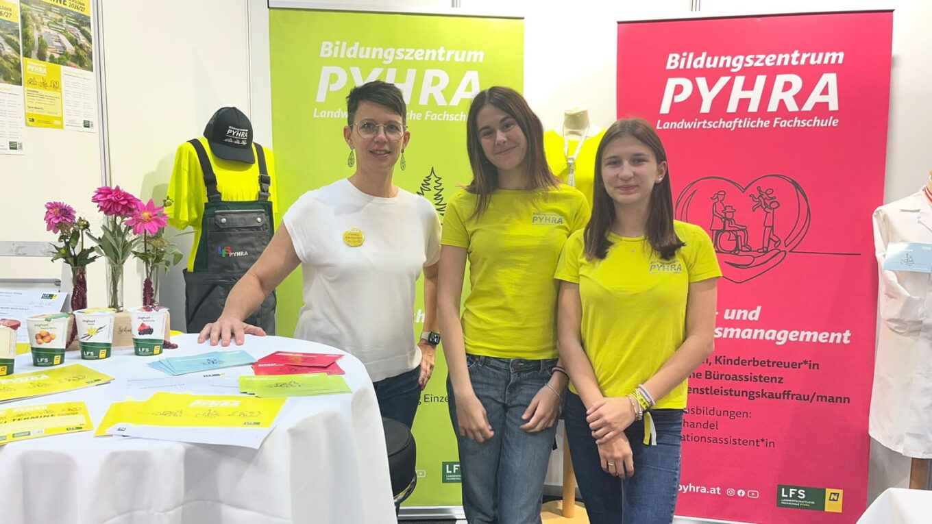 Unsere Schule unterwegs: LFS Pyhra bei Berufs- und Ausbildungsmessen in Niederösterreich